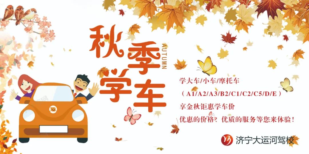 【濟寧大運河駕?！烤旁?，你好丨秋高氣爽學車正當時(圖3)